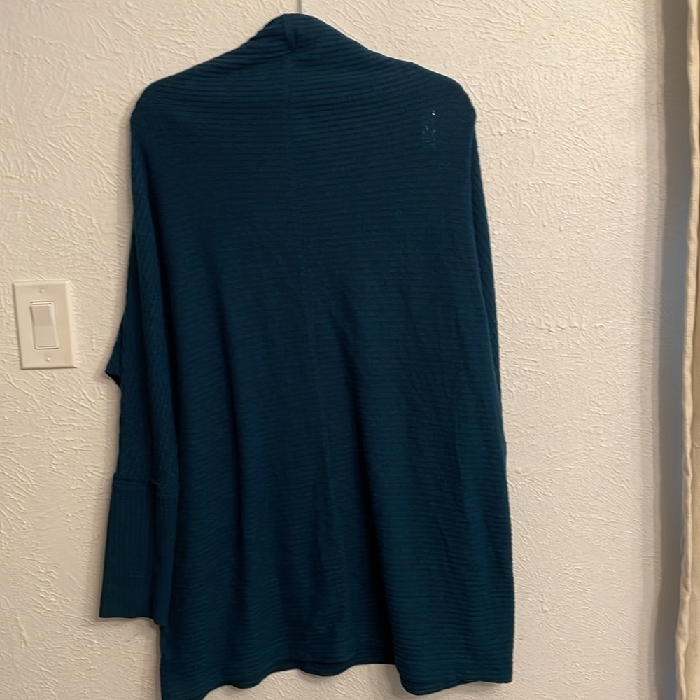 Free People We The Free Kitty Thermal Mock Cowl Neck Ocean Blue Teal - Picture 5 of 7
